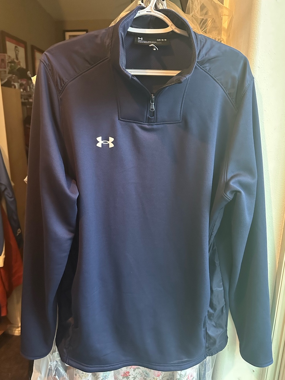 Under Armour Men's UA Command Quarter-Zip Pullover Navy Blue